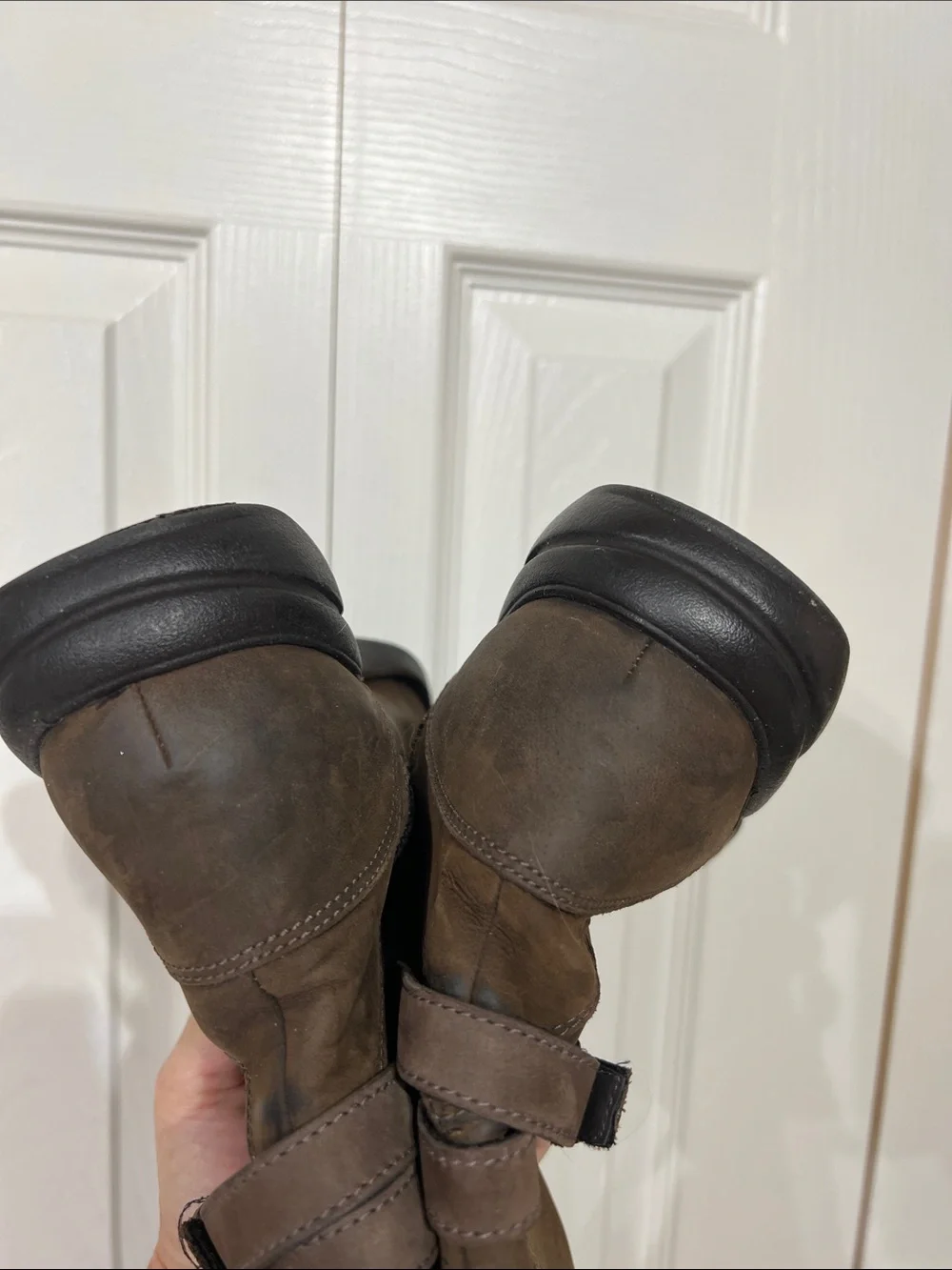 Merrill Wm 9 Brown Leather Tall Riding Boots strap waterproof